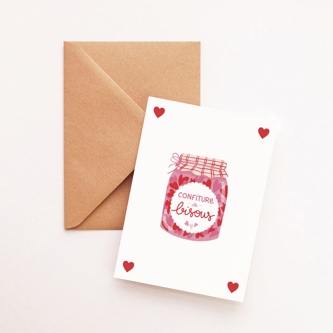 Carte Confiture de bisous