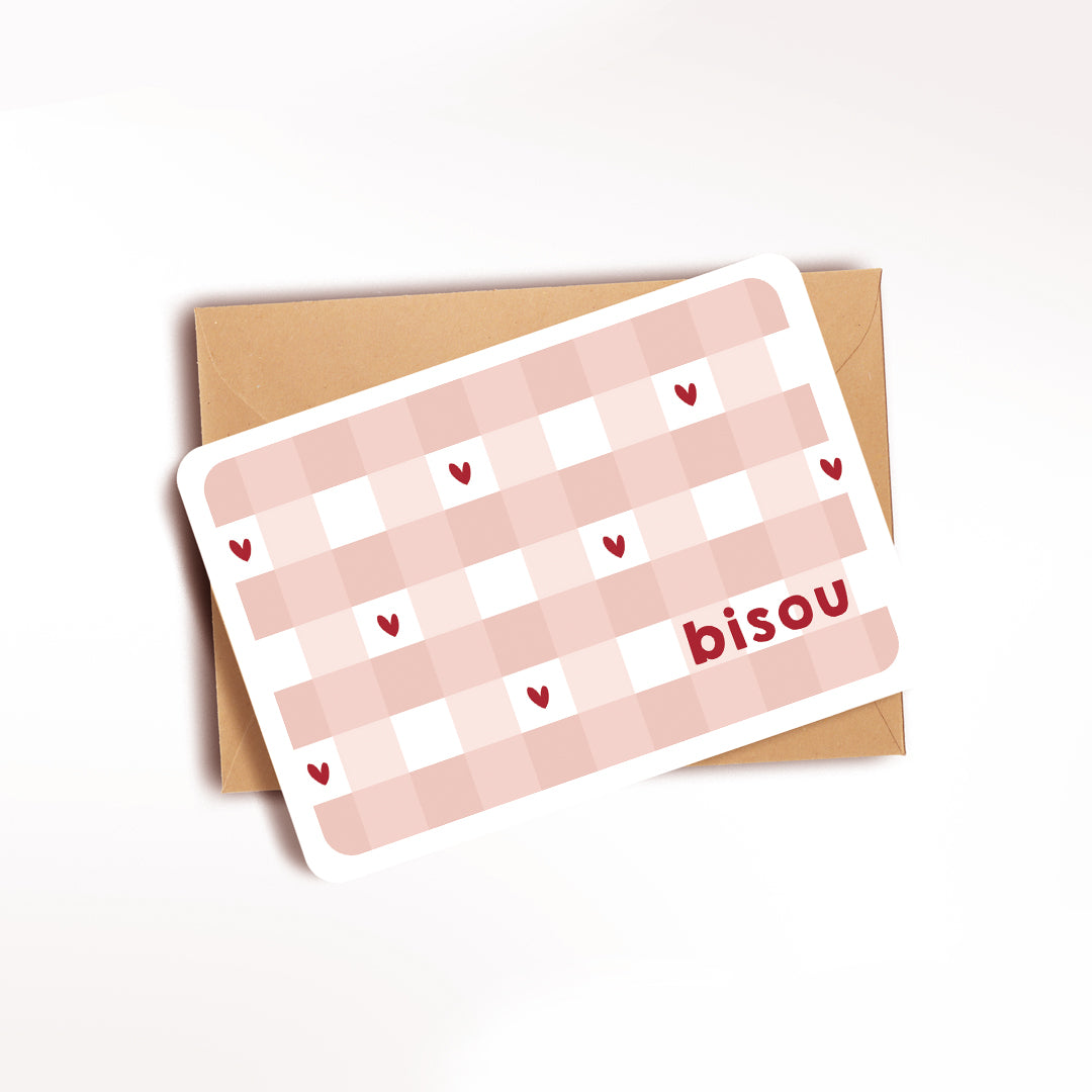 Carte Bisou vichy