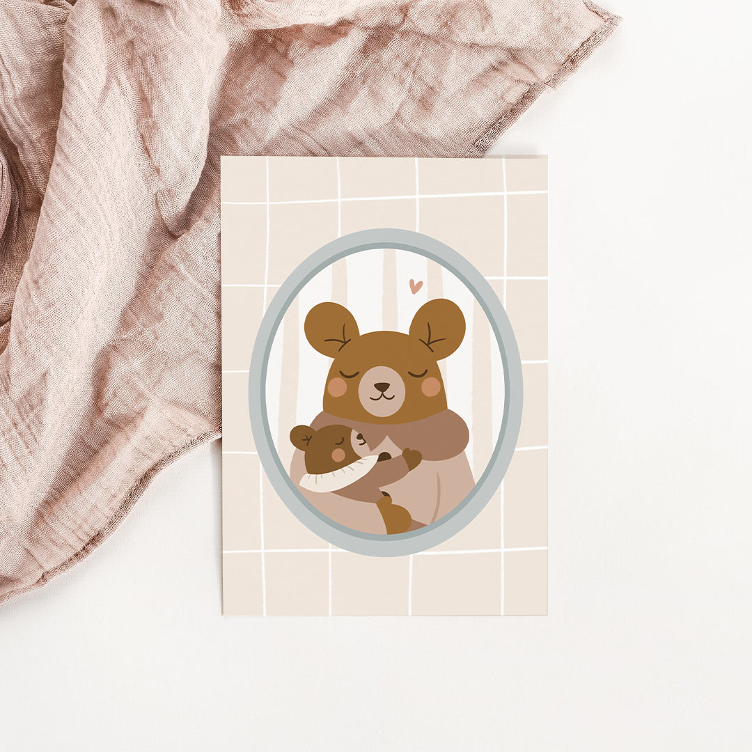 Carte Câlin oursons