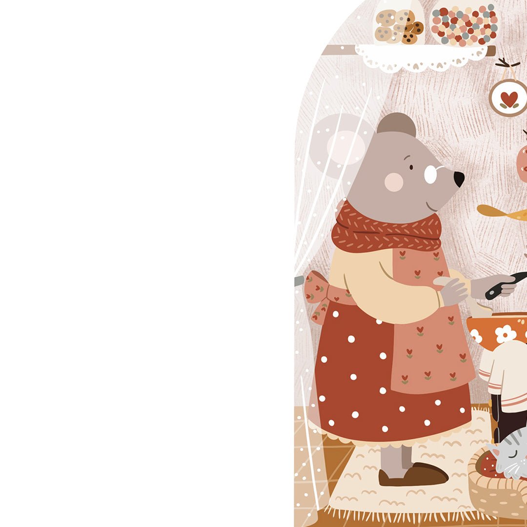 Illustration Petite Porte Magique / Fairy Door / Crêpes avec mamie - Atelier Vingt Huit