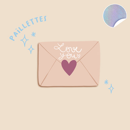 Sticker Enveloppe Love you