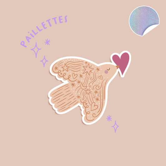 Sticker Oiseau d'amour