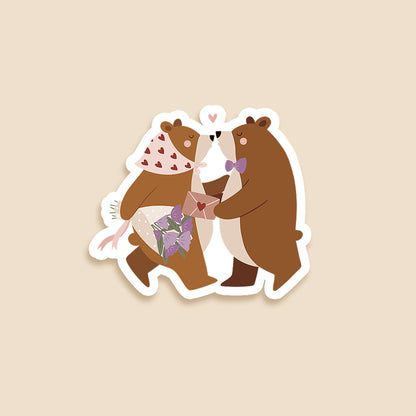 Sticker Ours amoureux