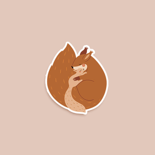 Sticker Maman Ecureuil
