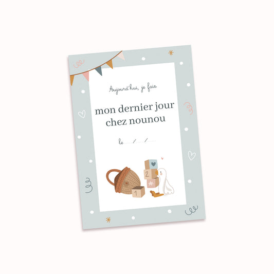 Carte étape - Mon dernier jour chez nounou