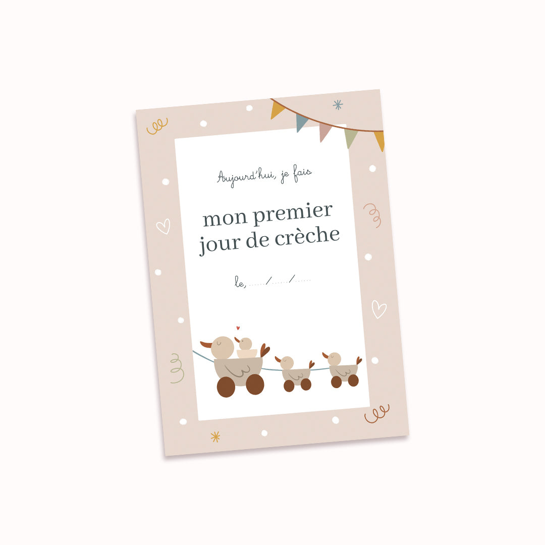 Carte étape - Mon premier jour de crèche
