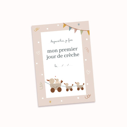 Carte étape - Mon premier jour de crèche