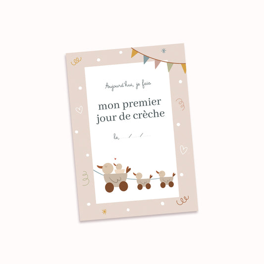 Carte étape - Mon premier jour de crèche