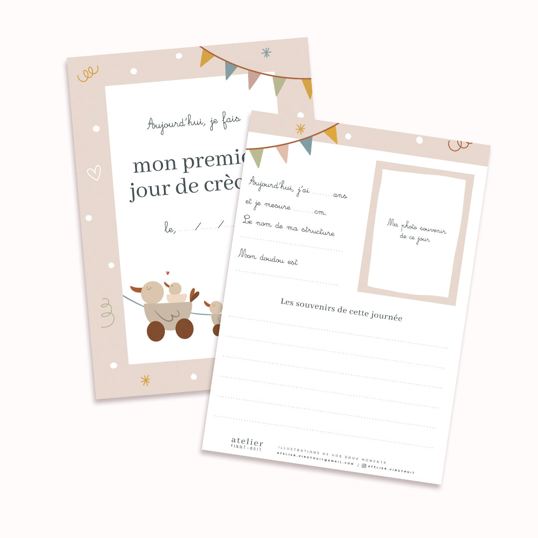 Carte étape - Mon premier jour de crèche