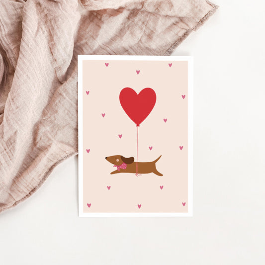 Carte Teckel Big love