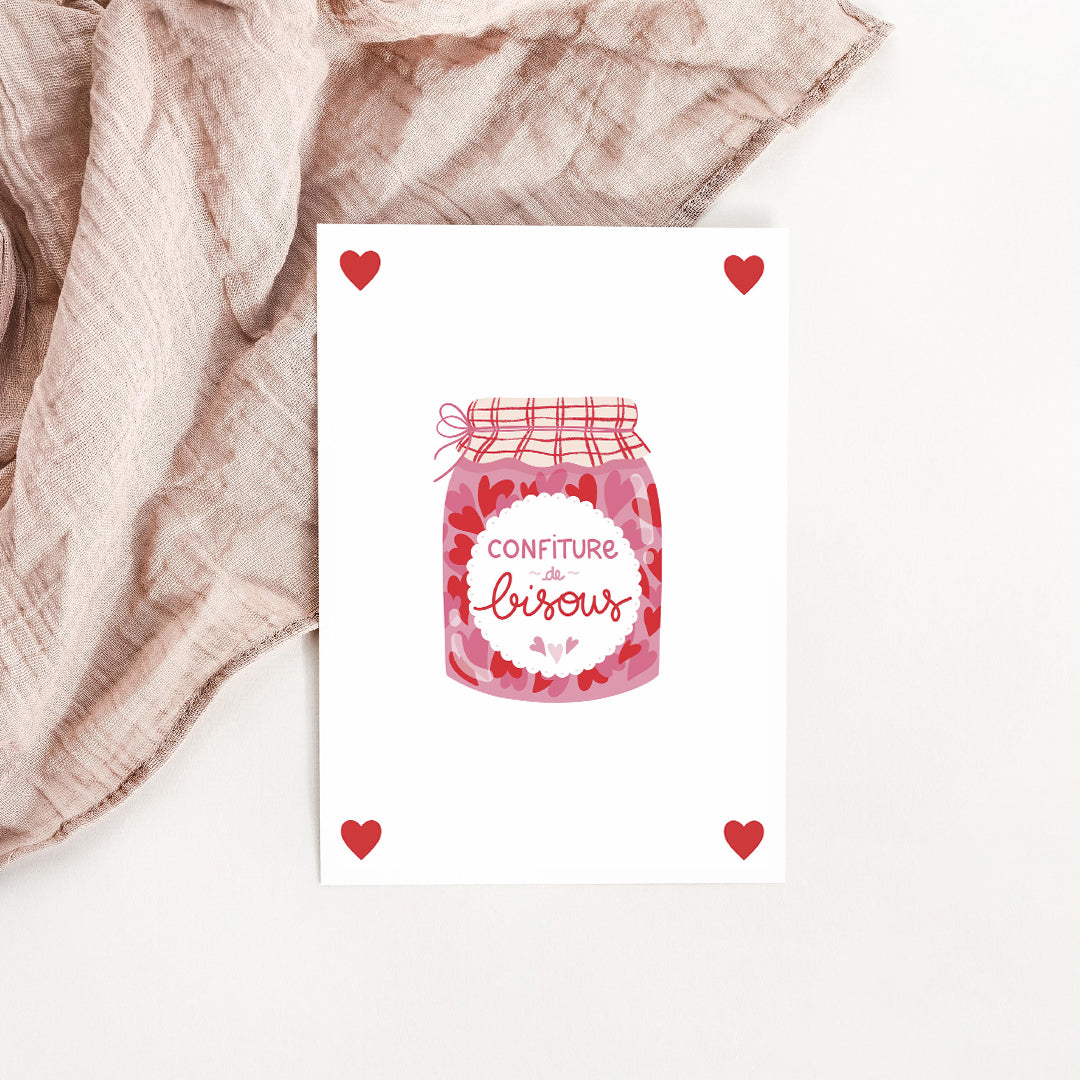 Carte Confiture de bisous