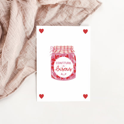 Carte Confiture de bisous