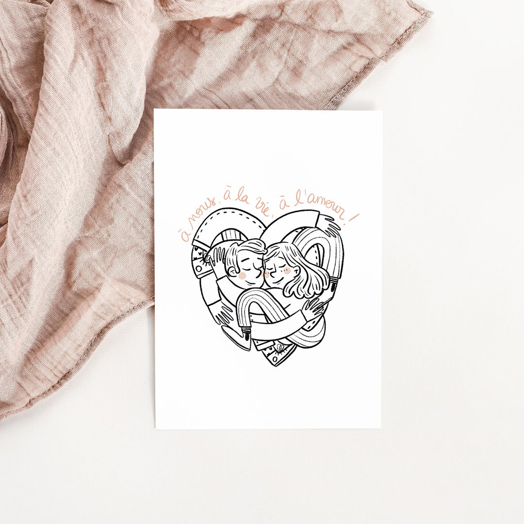 Carte Amour entremêlé