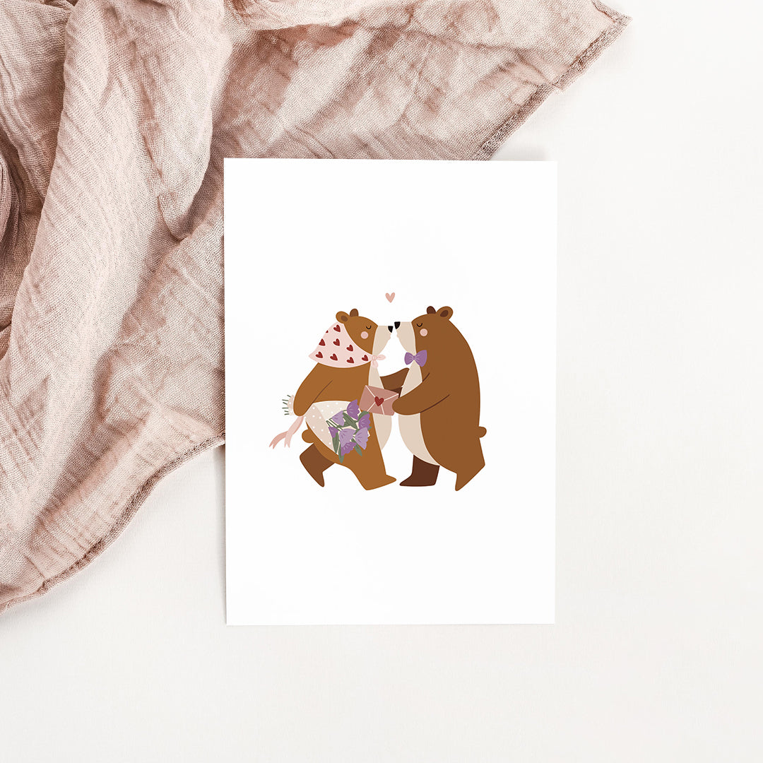 Carte Ours amoureux