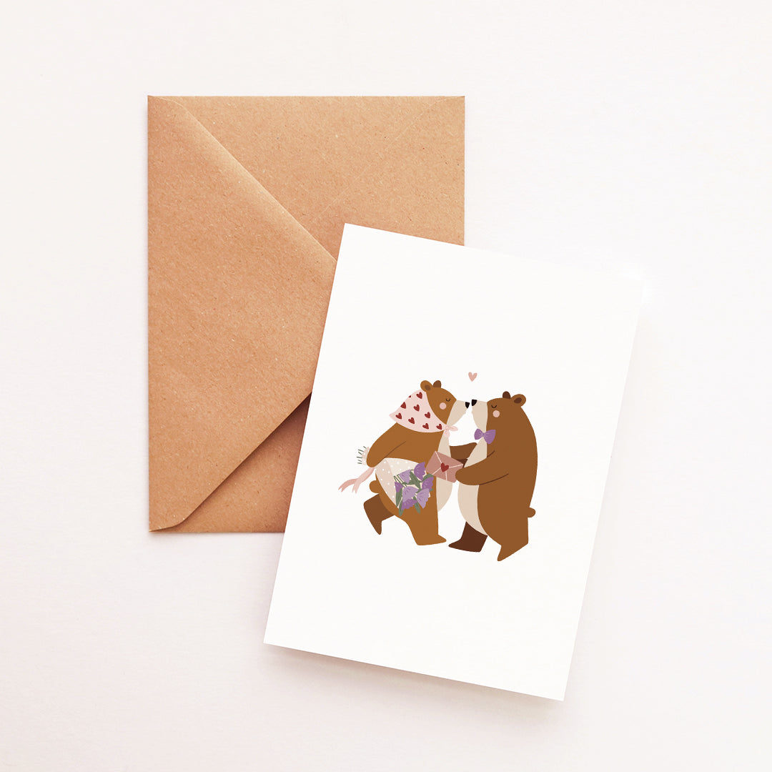 Carte Ours amoureux