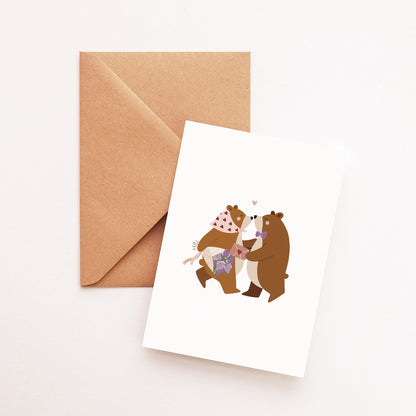 Carte Ours amoureux