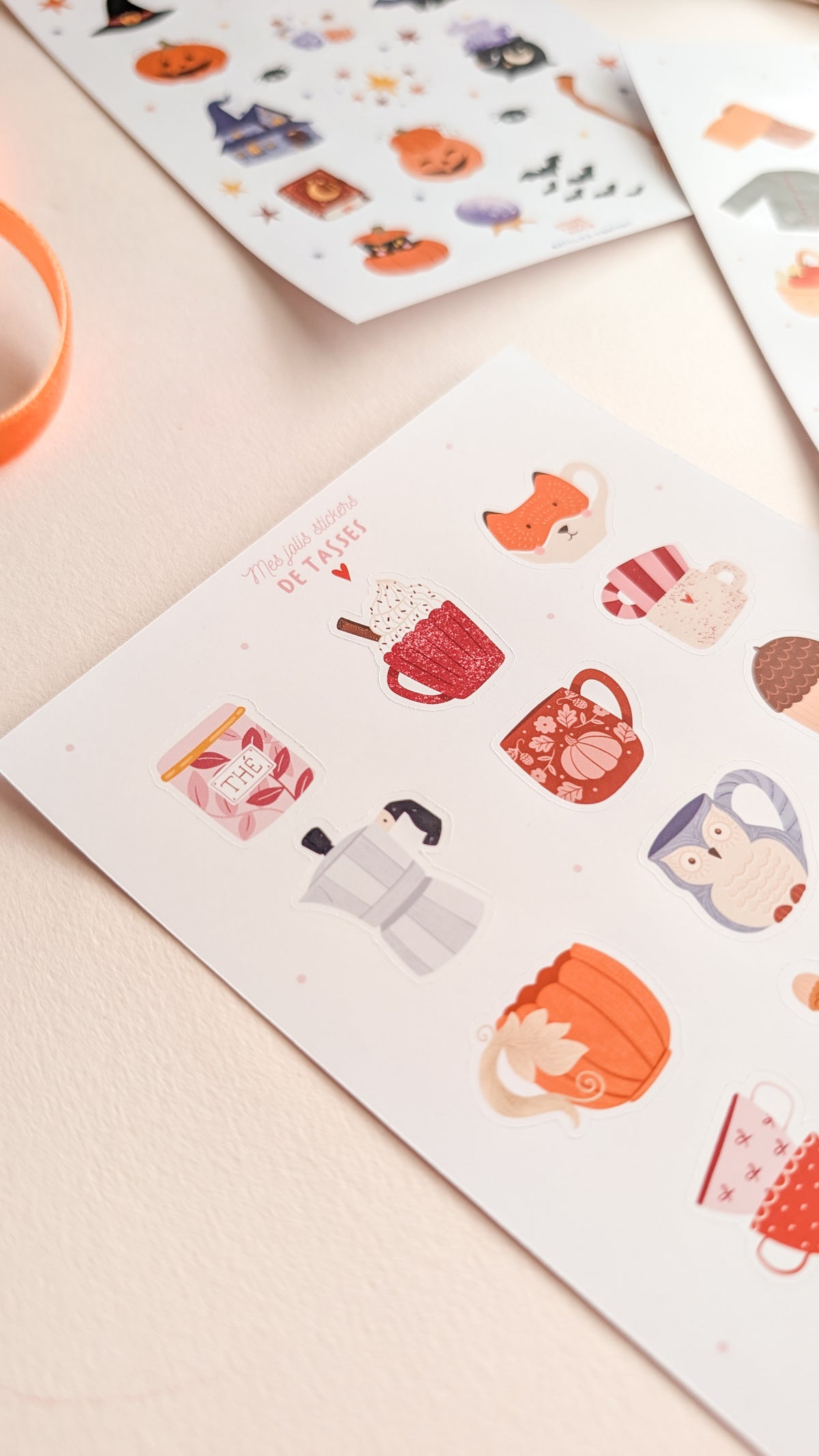 Planche de stickers - Les jolies tasses
