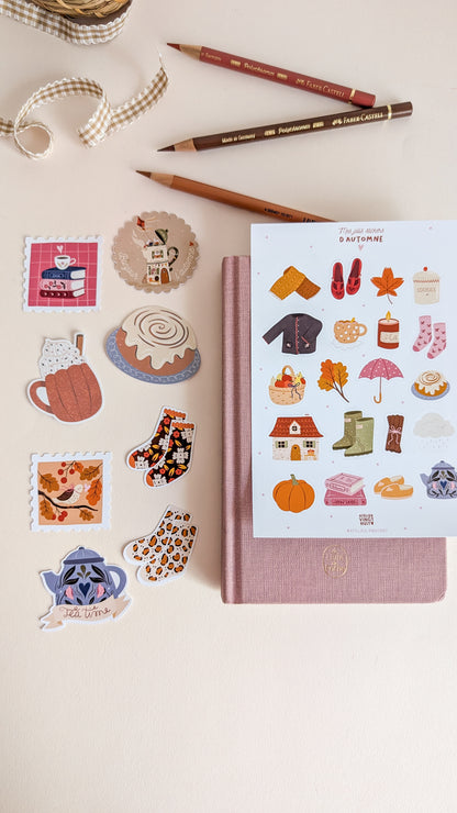 Planche de stickers - Mood d'automne