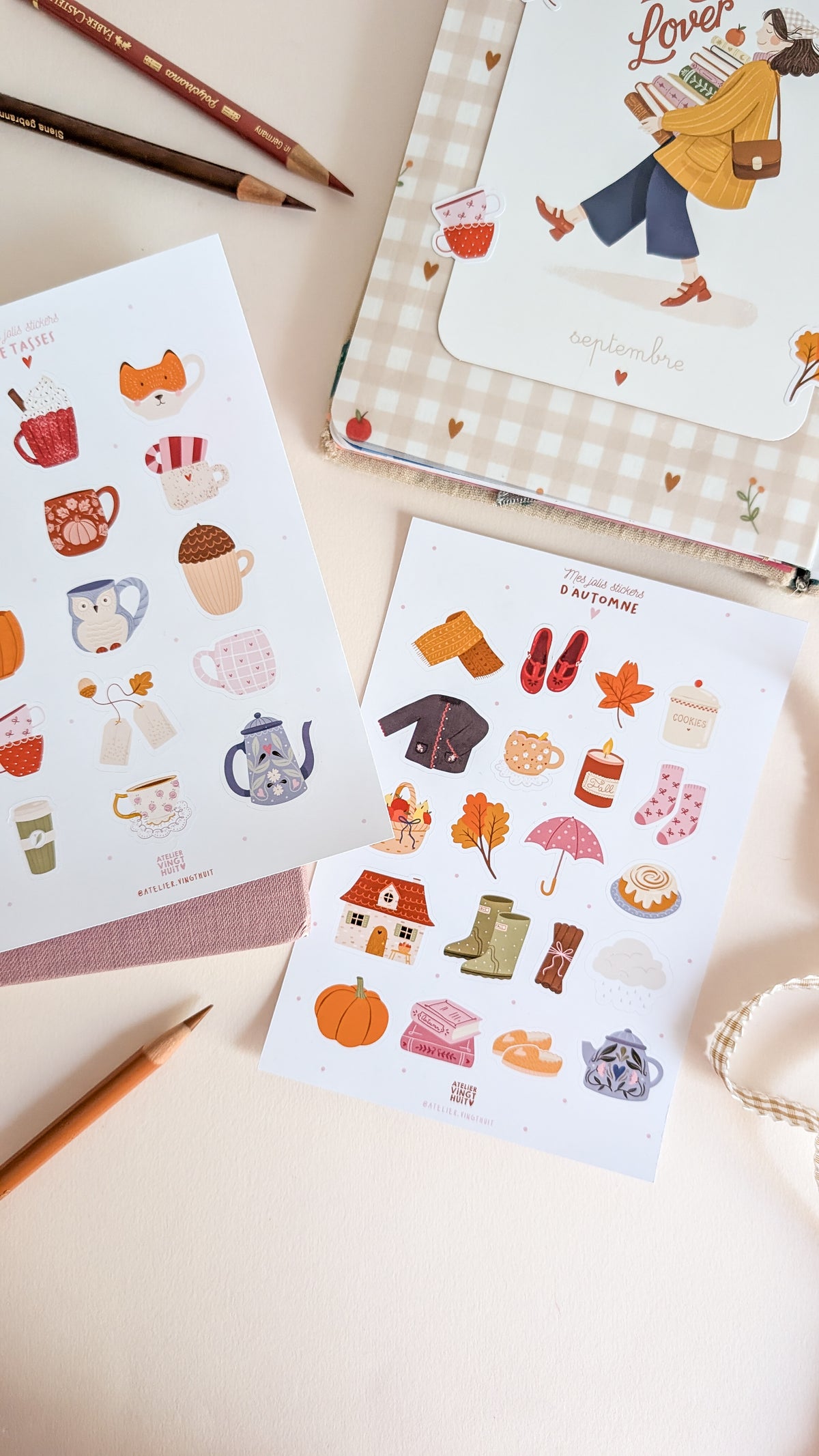 Planche de stickers - Mood d'automne