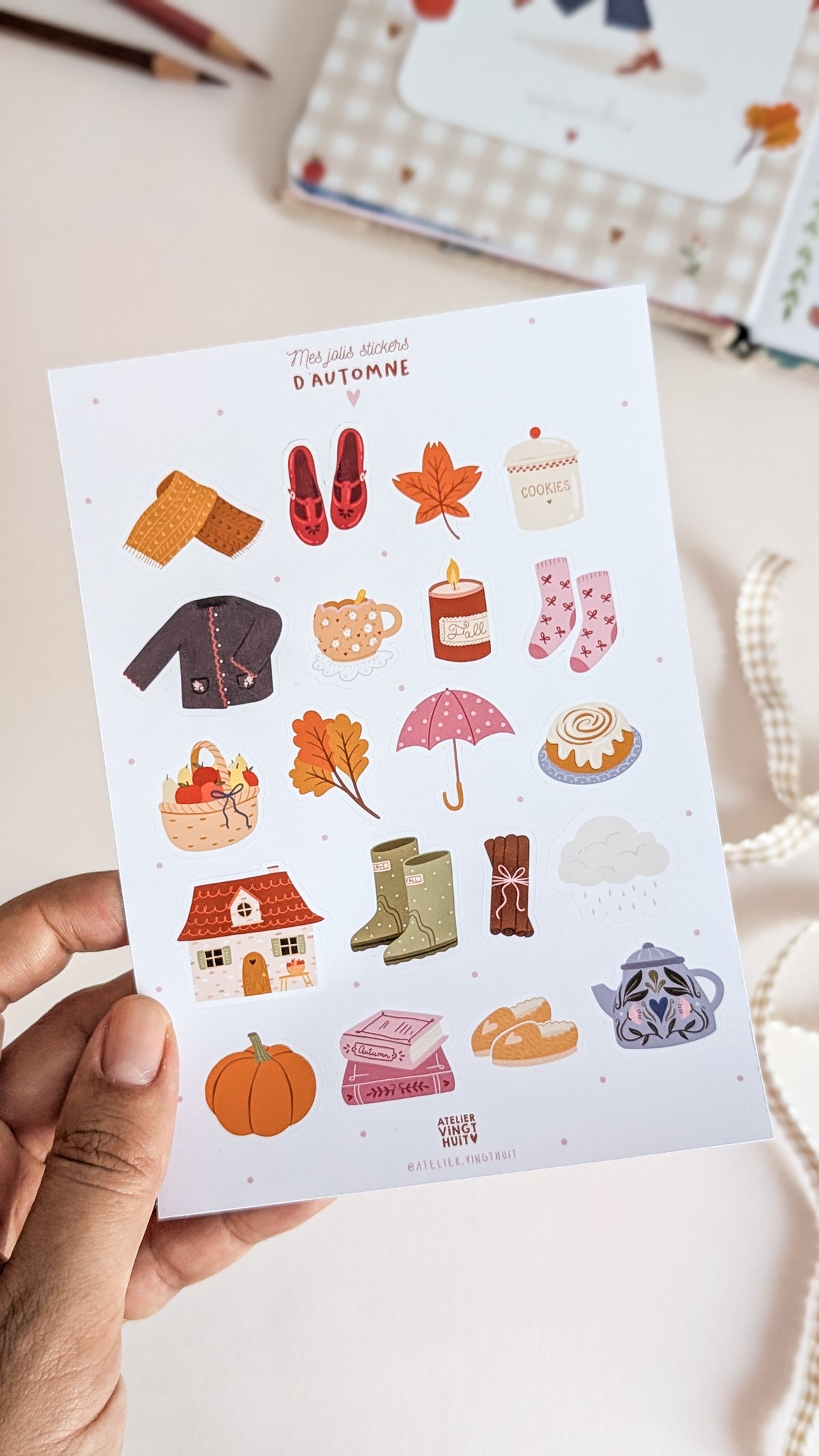 Planche de stickers - Mood d'automne