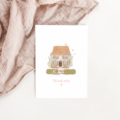 Carte Mon petit cottage printanier