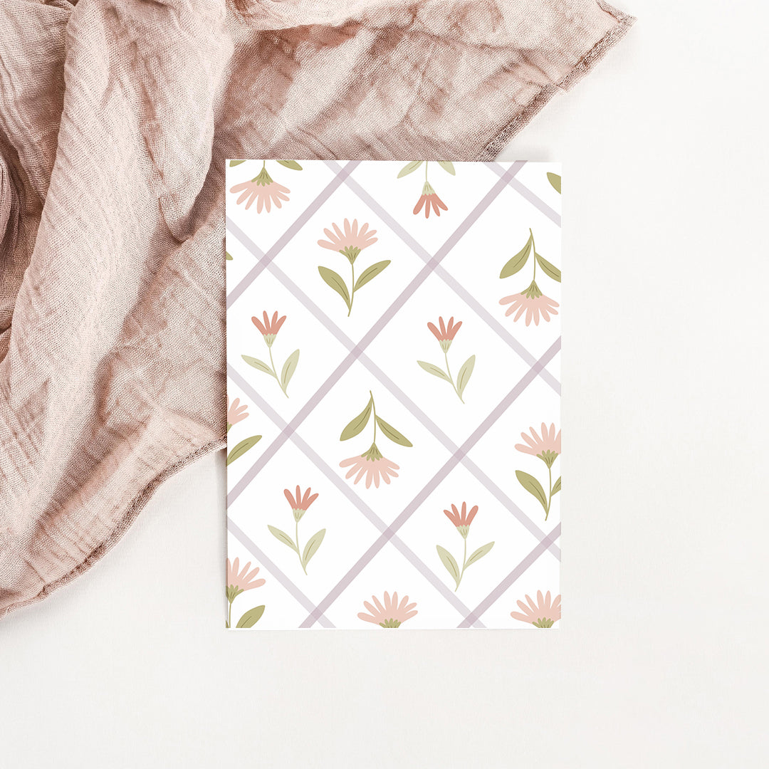 Carte Motif floral du printemps