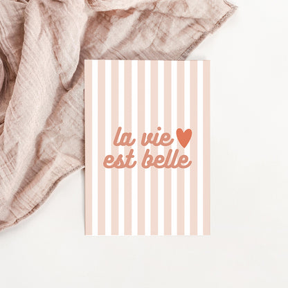 Carte La vie est belle