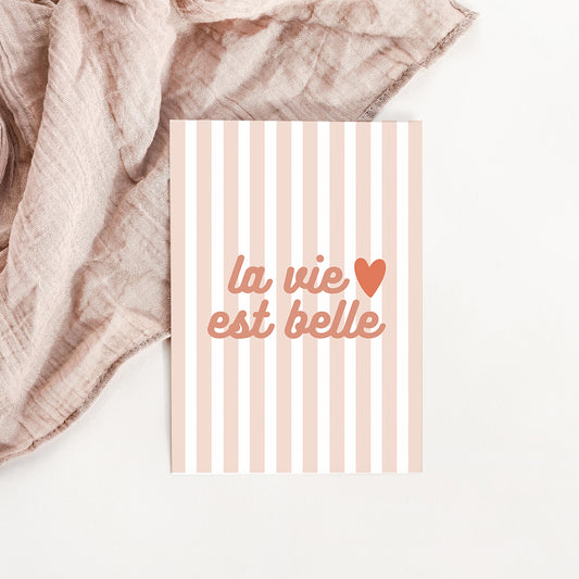 Carte La vie est belle