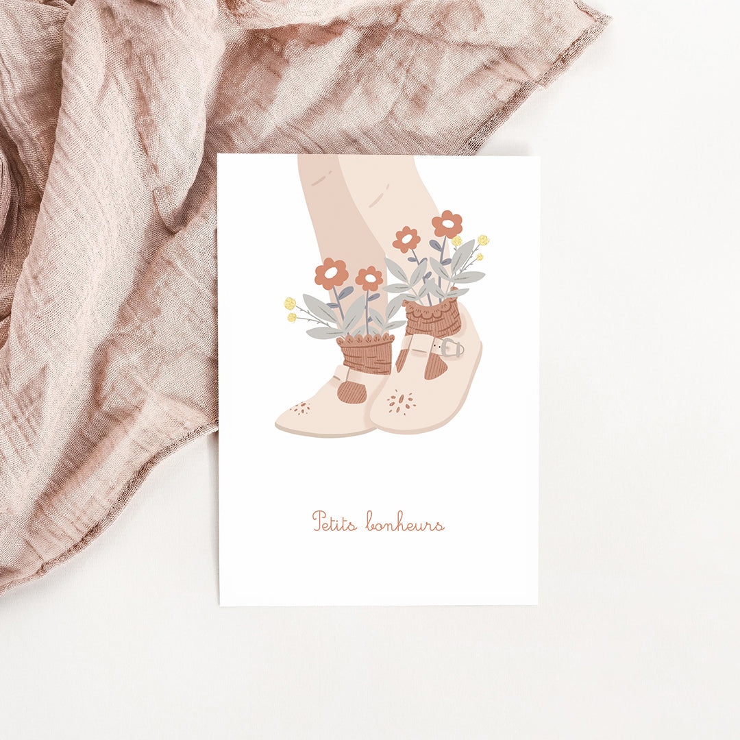 Carte Mes petits souliers printanniers