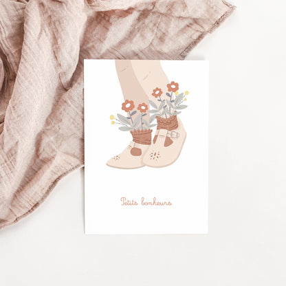 Carte Mes petits souliers printanniers