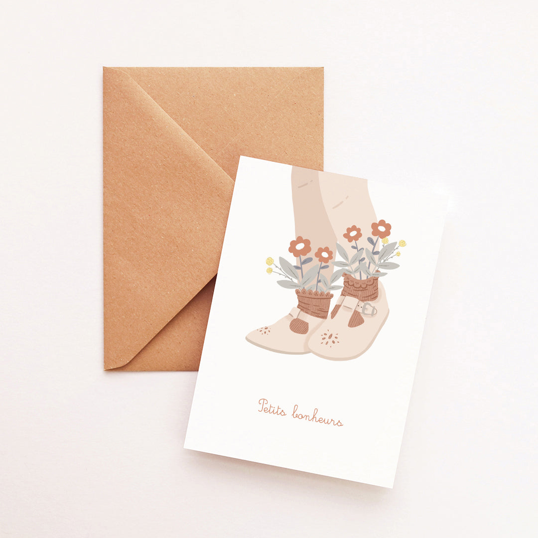Carte Mes petits souliers printanniers