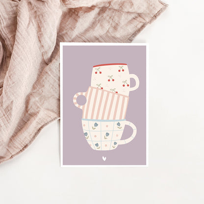 Carte Tasses du printemps