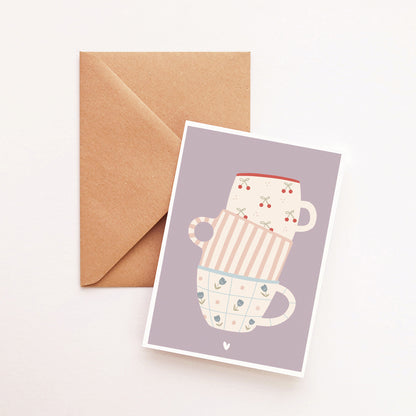 Carte Tasses du printemps