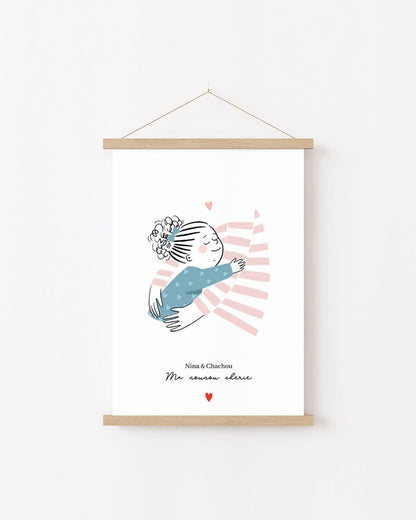 Affiche Câlins Nounou / Crèche - Atelier Vingt Huit