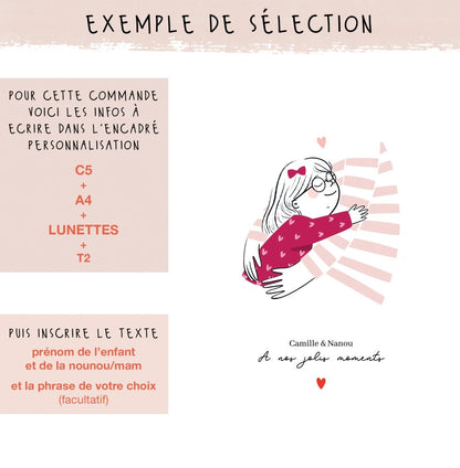 Affiche Câlins Nounou / Crèche - Atelier Vingt Huit