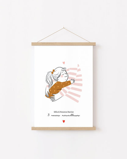 Affiche Câlins Nounou / Crèche - Atelier Vingt Huit