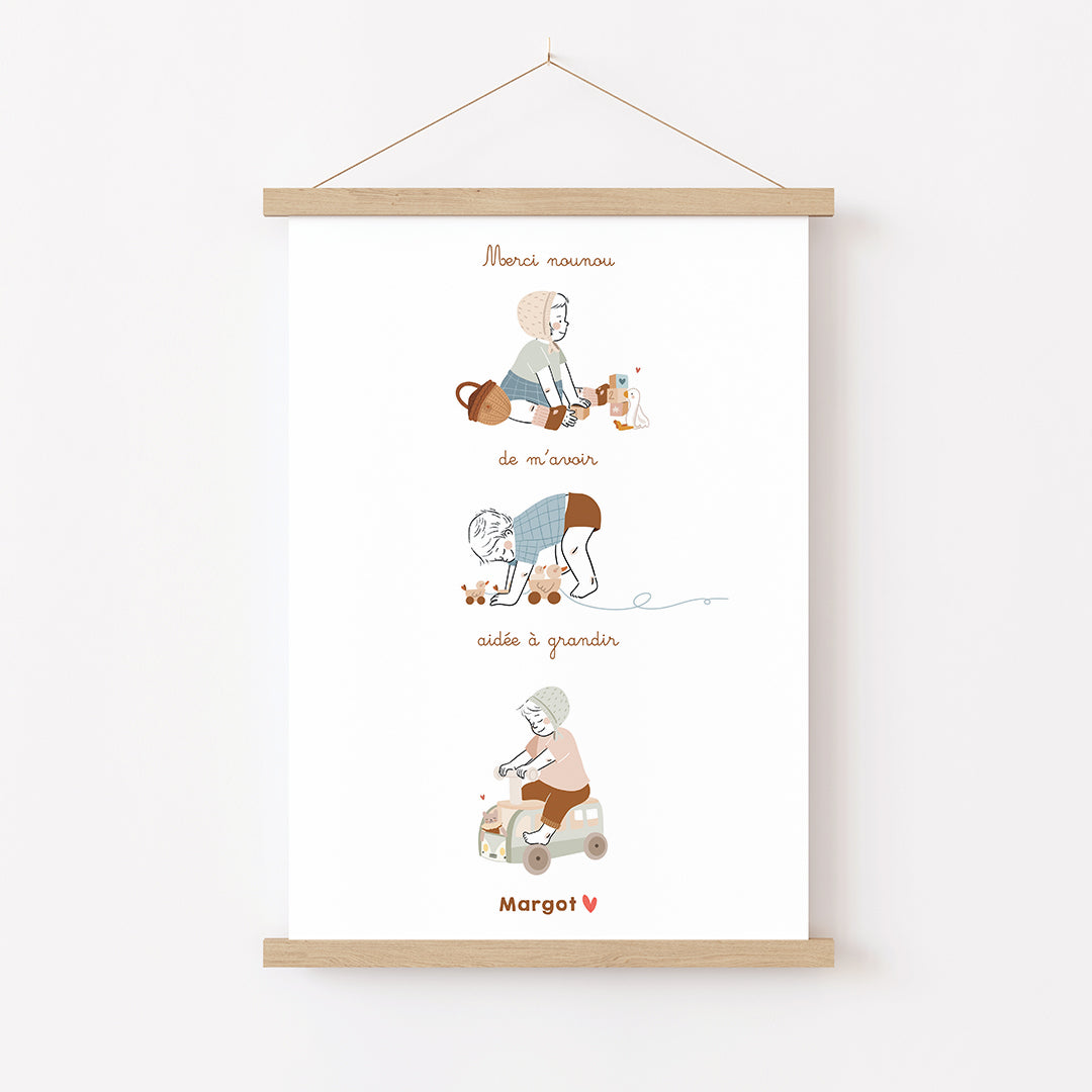 Affiche Merci Nounou / Crèche