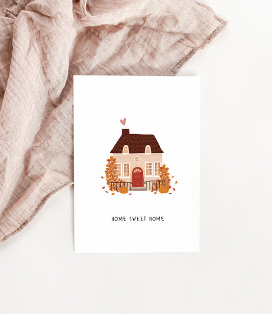 Carte Cottage anglais en automne