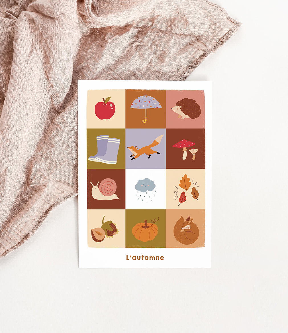 Carte Mosaïque d'automne