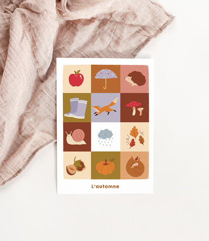 Carte Mosaïque d'automne