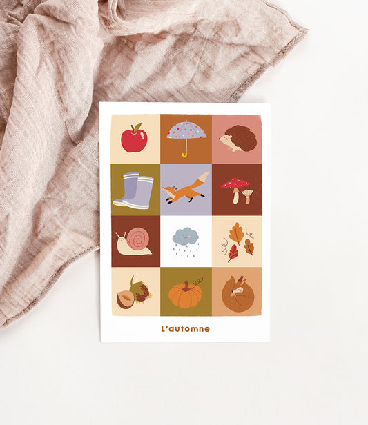 Carte Mosaïque d'automne