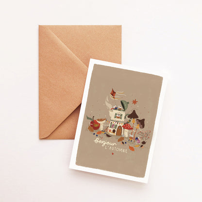 Carte Bonjour féérie d'automne