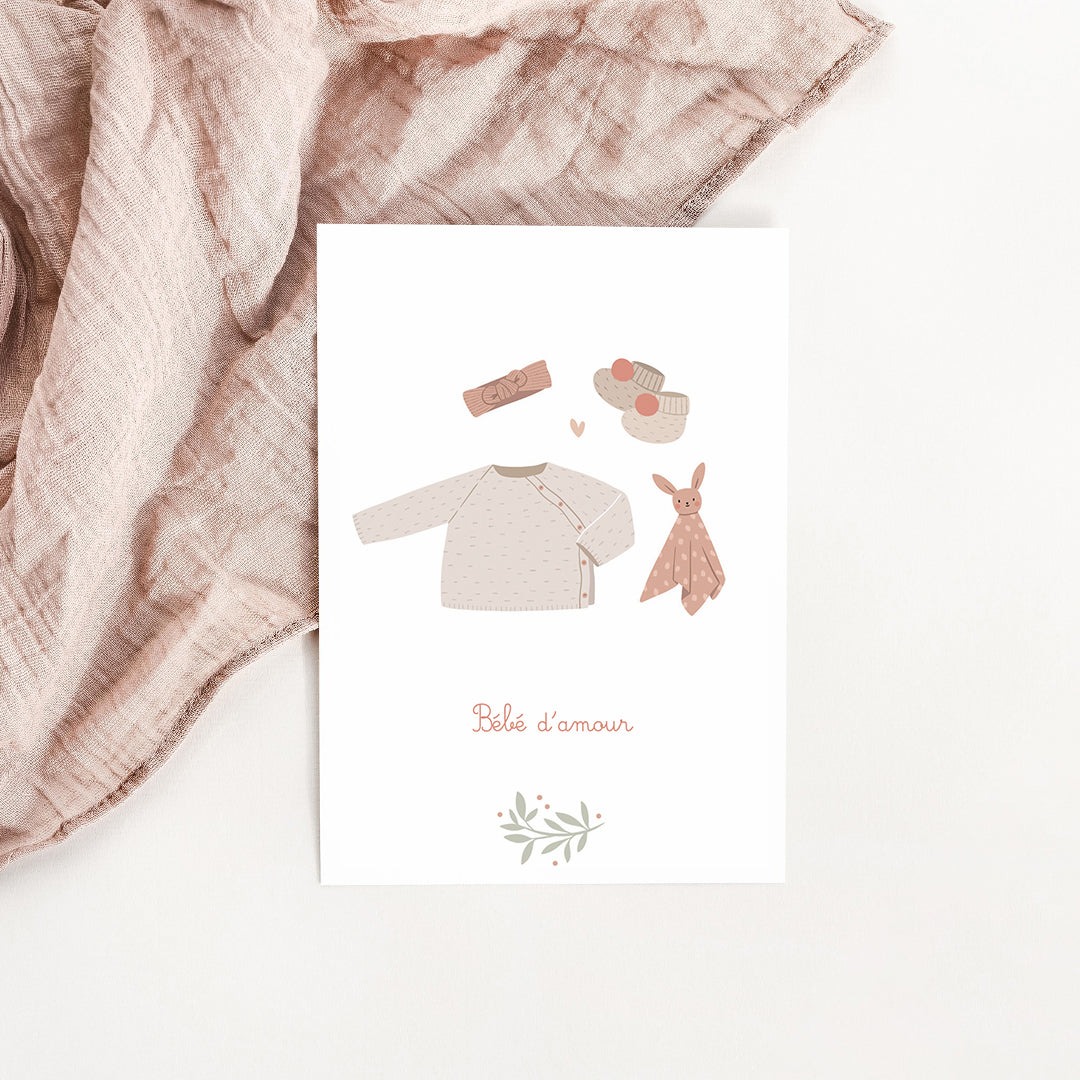 Carte Naissance petite fille