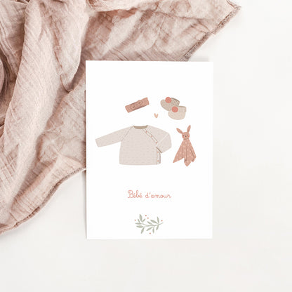 Carte Naissance petite fille