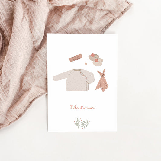 Carte Naissance petite fille