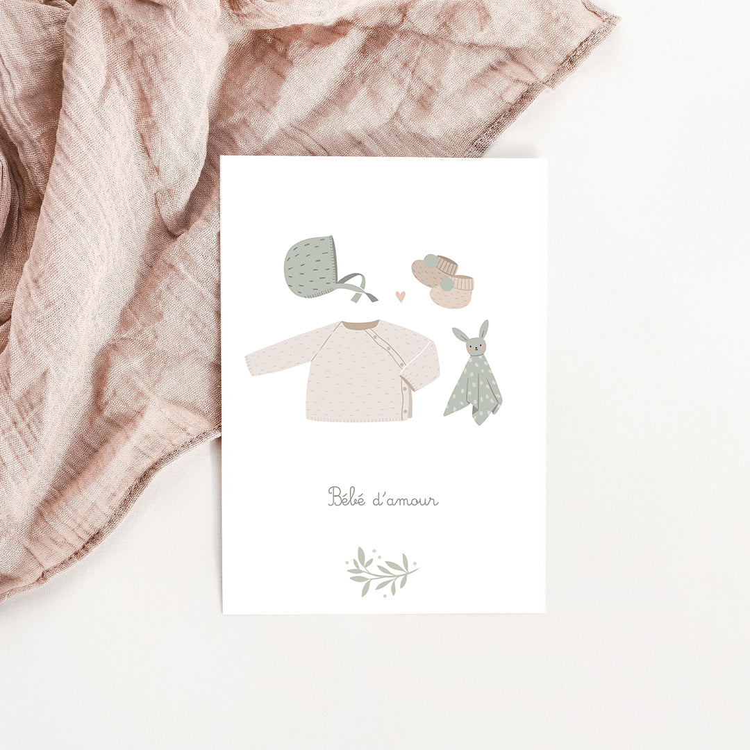 Carte Naissance petit garçon