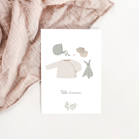 Carte Naissance petit garçon