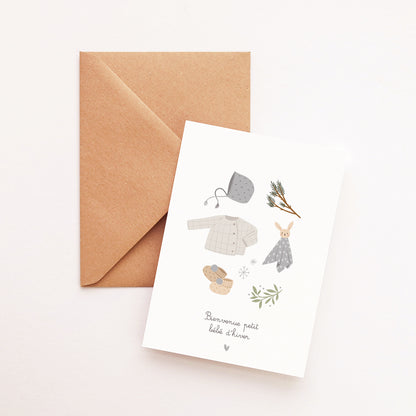 Carte Naissance hiver