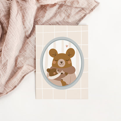 Carte Câlin oursons