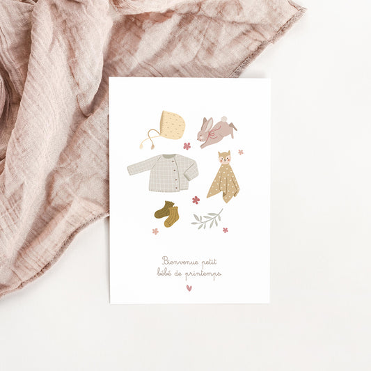 Carte Naissance printemps